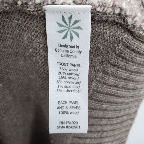 Athleta Womens Brindle Mixed Knit Sweater Wool Blend Thumbholes Size XS - Picture 4 of 4